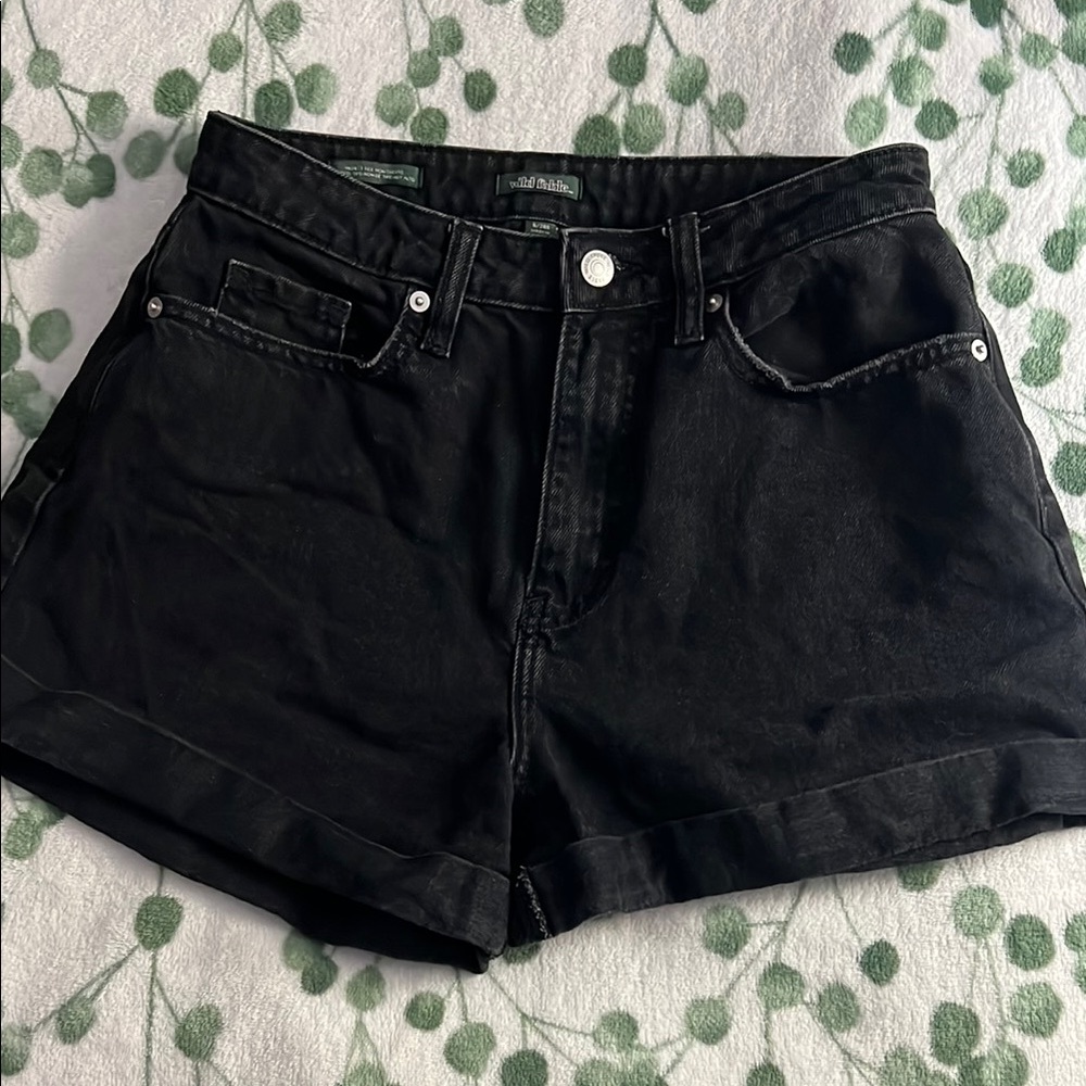 wild fable black mom shorts size 28